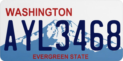 WA license plate AYL3468