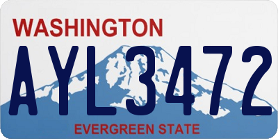 WA license plate AYL3472
