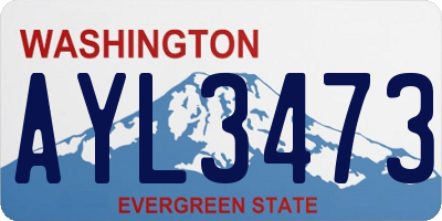 WA license plate AYL3473