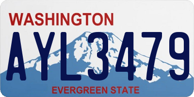 WA license plate AYL3479