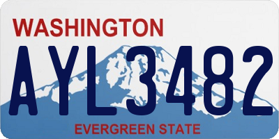 WA license plate AYL3482