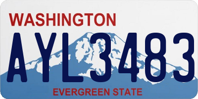 WA license plate AYL3483