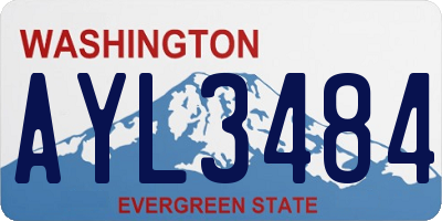 WA license plate AYL3484