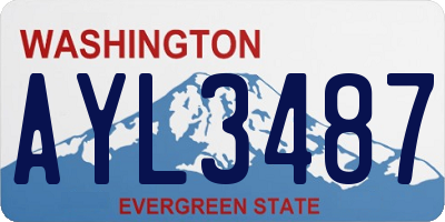 WA license plate AYL3487