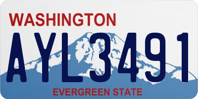 WA license plate AYL3491