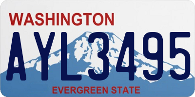 WA license plate AYL3495
