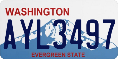 WA license plate AYL3497