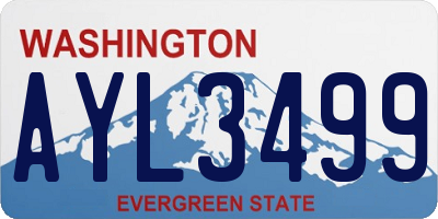 WA license plate AYL3499