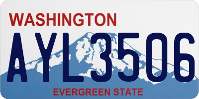 WA license plate AYL3506