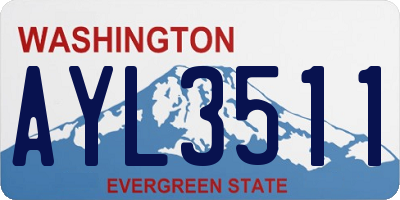 WA license plate AYL3511