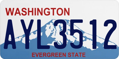 WA license plate AYL3512