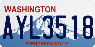 WA license plate AYL3518