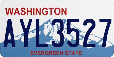 WA license plate AYL3527