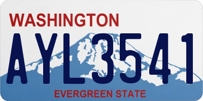 WA license plate AYL3541