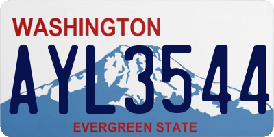 WA license plate AYL3544