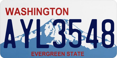 WA license plate AYL3548