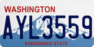 WA license plate AYL3559