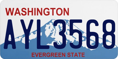 WA license plate AYL3568