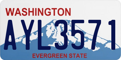 WA license plate AYL3571