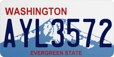 WA license plate AYL3572