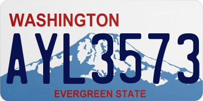 WA license plate AYL3573