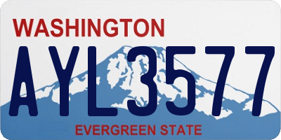 WA license plate AYL3577