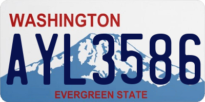 WA license plate AYL3586