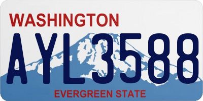 WA license plate AYL3588