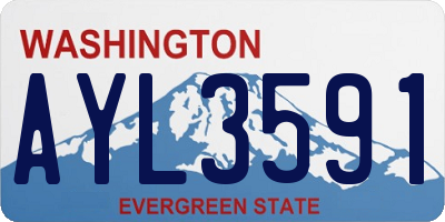 WA license plate AYL3591