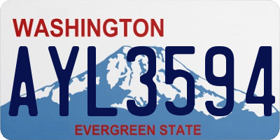 WA license plate AYL3594