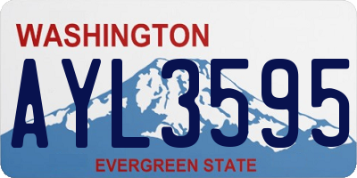 WA license plate AYL3595