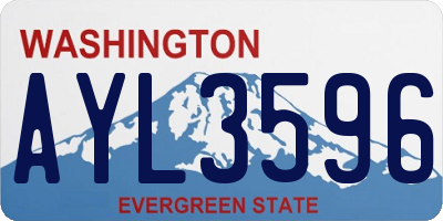 WA license plate AYL3596