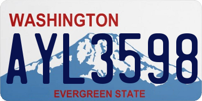 WA license plate AYL3598