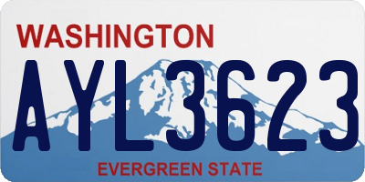 WA license plate AYL3623