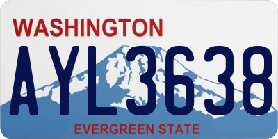 WA license plate AYL3638
