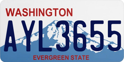 WA license plate AYL3655