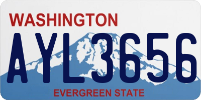 WA license plate AYL3656