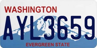 WA license plate AYL3659