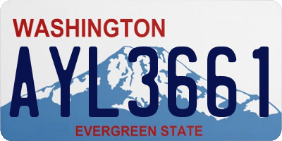WA license plate AYL3661