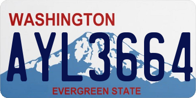 WA license plate AYL3664