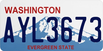 WA license plate AYL3673