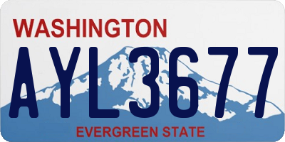 WA license plate AYL3677