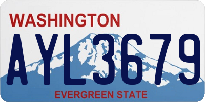 WA license plate AYL3679