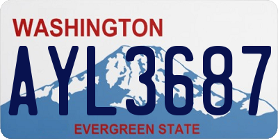 WA license plate AYL3687