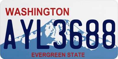 WA license plate AYL3688