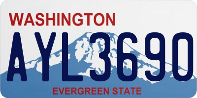 WA license plate AYL3690