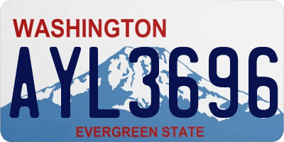 WA license plate AYL3696
