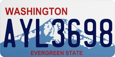 WA license plate AYL3698