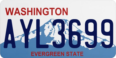 WA license plate AYL3699