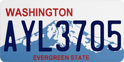 WA license plate AYL3705
